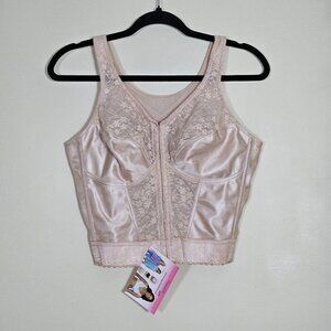 Exquisite Form Posture Bra Fully Front Closure Original Longline 38D 5107565
